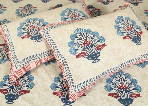 Blue_Cotton_Rajwada_Empire_Double_Bedsheet_With_Pillow_Cover_108_X_108_Cm
